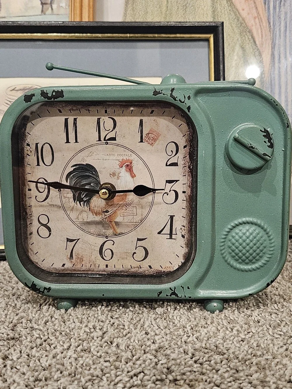 Battery Operated Metal Tabletop Retro Inspired Clock